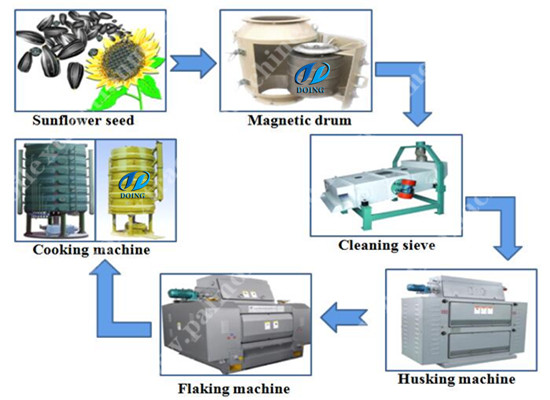 Oil seeds pretreatment for vegetable oil processing machine 