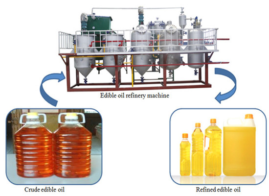 1-30tpd batch type vegetable oil refinery plant 