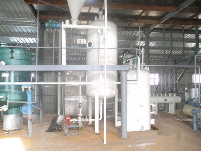 Finished installed palm oil refinery plant.