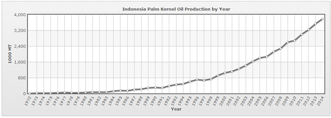 palm kernel oil production in Indonesia 