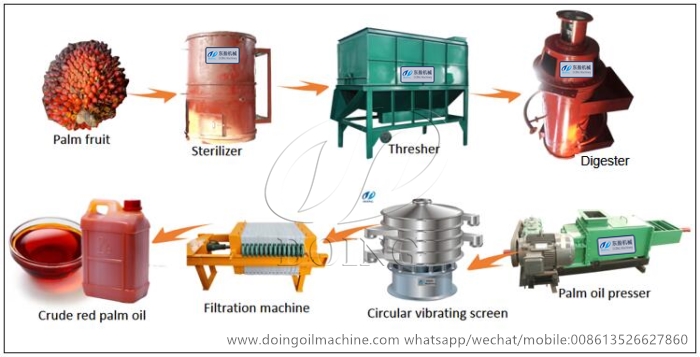 small palm oil processing line