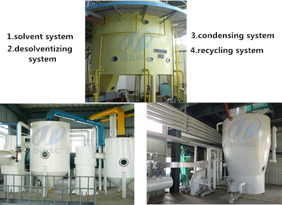 Continuous solvent extraction plant