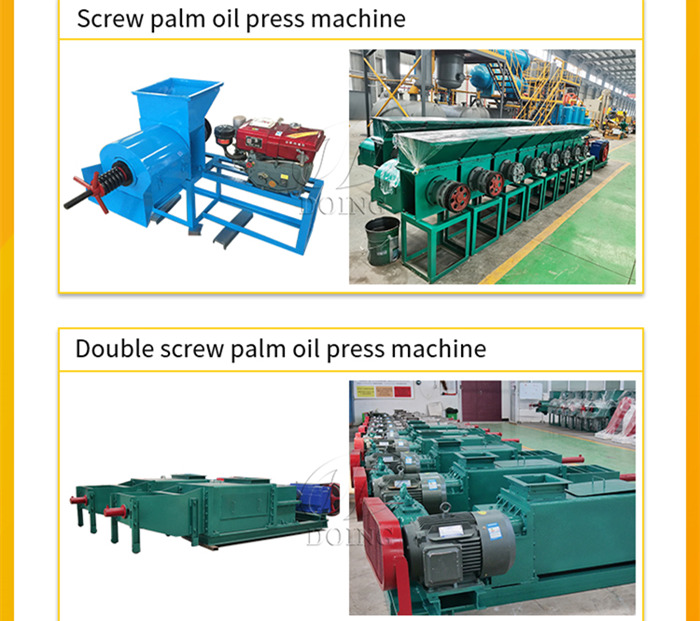 Single and double screw palm oil press machine 