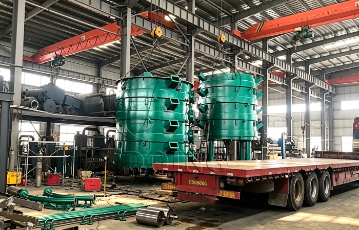 Vertical roaster shipment
