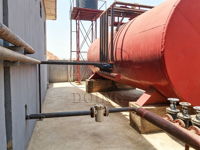 Thermal oil piping installation