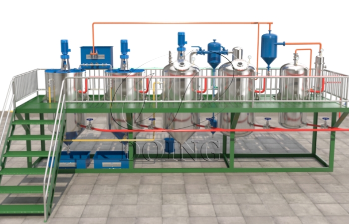 Batch type edible oil refinery machine