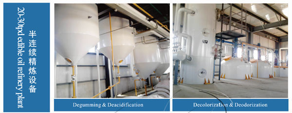 semi- continuous edible oil refinery plant 