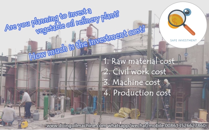 vegetable oil refinery plant cost
